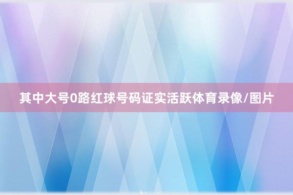 其中大号0路红球号码证实活跃体育录像/图片