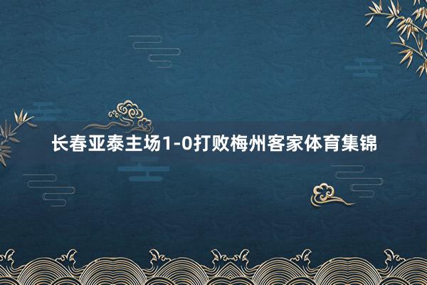 长春亚泰主场1-0打败梅州客家体育集锦