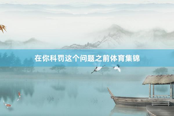 在你科罚这个问题之前体育集锦