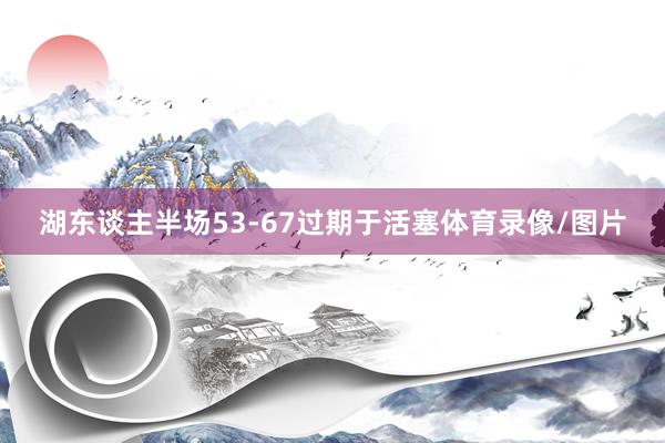 湖东谈主半场53-67过期于活塞体育录像/图片
