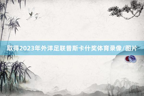 取得2023年外洋足联普斯卡什奖体育录像/图片
