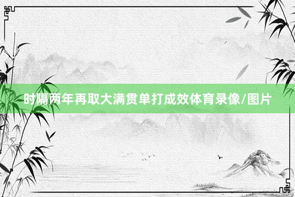 时隔两年再取大满贯单打成效体育录像/图片