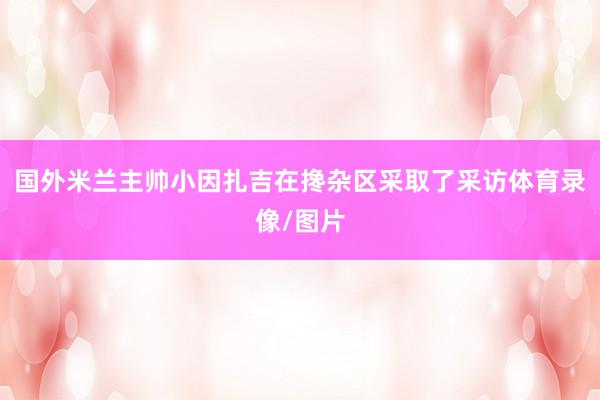 国外米兰主帅小因扎吉在搀杂区采取了采访体育录像/图片